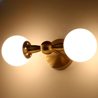 ZOWALA - Modern Gold Double Globe Vanity Wall Sconce Light Image - 12