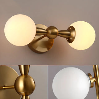 ZOWALA - Modern Gold Double Globe Vanity Wall Sconce Light Image - 13