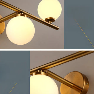 ZOWALA - Modern Gold Double Globe Vanity Wall Sconce Light Image - 14