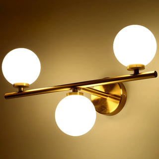 ZOWALA - Modern Gold Double Globe Vanity Wall Sconce Light Image - 21