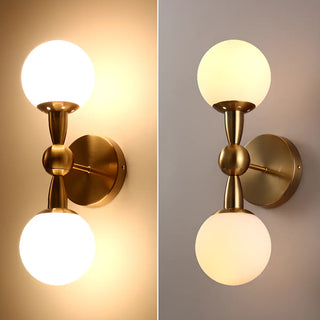 ZOWALA - Modern Gold Double Globe Vanity Wall Sconce Light Image - 23