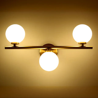 ZOWALA - Modern Gold Double Globe Vanity Wall Sconce Light Image - 24