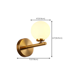 ZOWALA - Modern Gold Double Globe Vanity Wall Sconce Light #size