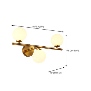 ZOWALA - Modern Gold Double Globe Vanity Wall Sconce Light Image - 28