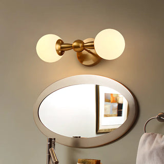 ZOWALA - Modern Gold Double Globe Vanity Wall Sconce Light Image - 3
