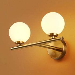 ZOWALA - Modern Gold Double Globe Vanity Wall Sconce Light Image - 6