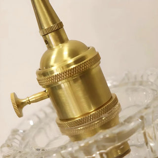 ZOWALA - Classic Elegant Clear Glass Flared Living Room Pendant Light Image - 6