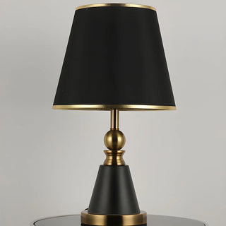 Modern Fabric Cylinder Shade Conical Base Table Lamp Zawala Image - 10