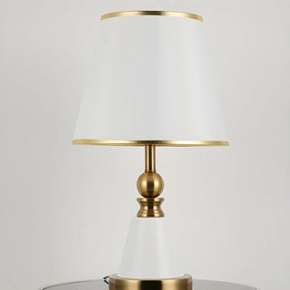 Modern Fabric Cylinder Shade Conical Base Table Lamp Zawala Image - 11