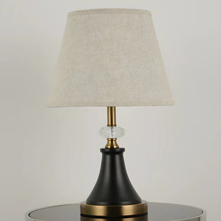 Modern Fabric Cylinder Shade Conical Base Table Lamp Zawala Image - 8