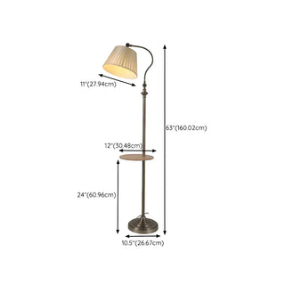 Classic Barrel Bedside Metal Side Table Floor Lamp Zawala #size