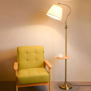 Classic Barrel Bedside Metal Side Table Floor Lamp Zawala Image - 2