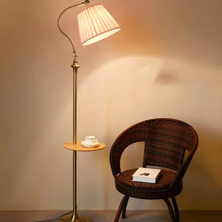 Classic Barrel Bedside Metal Side Table Floor Lamp Zawala Image - 3