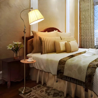 Classic Barrel Bedside Metal Side Table Floor Lamp Zawala Image - 5