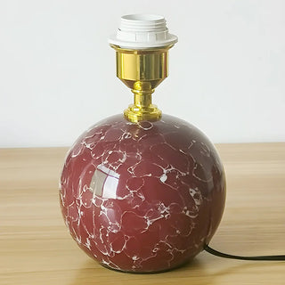 Stylish Nordic Fabric Shade Globe Ceramic Table Lamp Zawala Image - 17