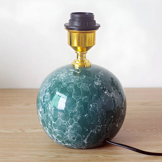Stylish Nordic Fabric Shade Globe Ceramic Table Lamp Zawala Image - 18