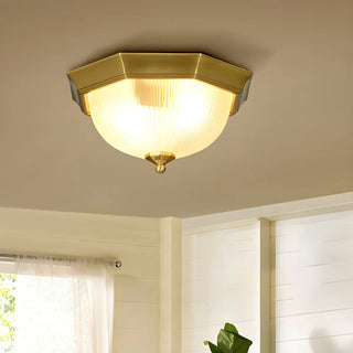 ZOWALA - Classic Frosted Glass Bowl-Shaped Flush Mount Light Image - 1