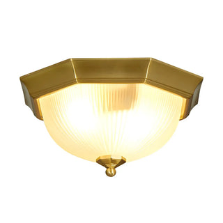 ZOWALA - Classic Frosted Glass Bowl-Shaped Flush Mount Light Image - 10