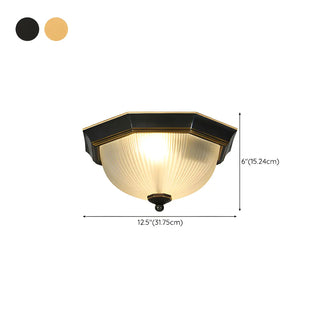 ZOWALA - Classic Frosted Glass Bowl-Shaped Flush Mount Light #size