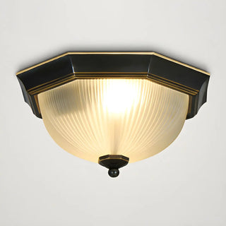 ZOWALA - Classic Frosted Glass Bowl-Shaped Flush Mount Light Image - 7