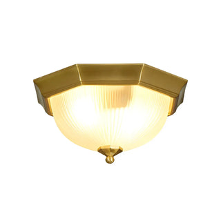 ZOWALA - Classic Frosted Glass Bowl-Shaped Flush Mount Light Image - 9