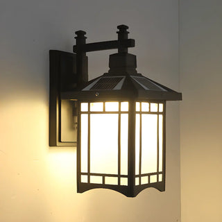 Classic Square Metal Outdoor Glass Lantern Wall Light Zawala Image - 12