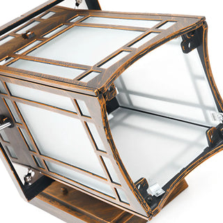 Classic Square Metal Outdoor Glass Lantern Wall Light Zawala Image - 16