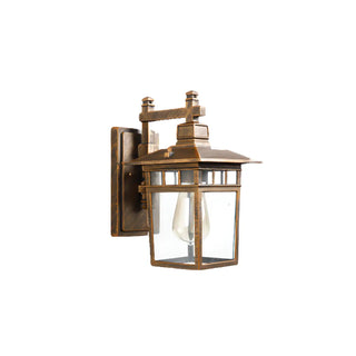 Classic Square Metal Outdoor Glass Lantern Wall Light Zawala Image - 8