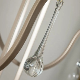 ZOWALA - Nickel Crystal Candle Tiered Living Room Classic Chandelier Image - 10