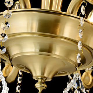 ZOWALA - Gold Candle Crystal Candle Dining Room Classic Chandelier Image - 11