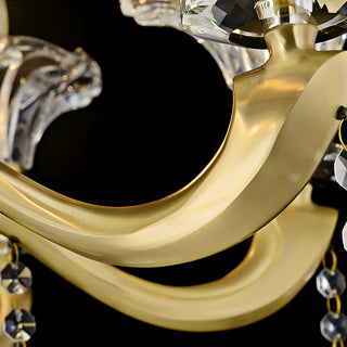 ZOWALA - Gold Candle Crystal Candle Dining Room Classic Chandelier Image - 12