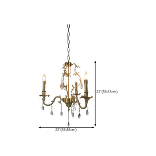 ZOWALA - Curve Gold Crystal Candle Living Room Classic Chandelier #size