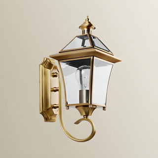 Classic Lantern Gold Glass External LED Wall Lamp Zawala Image - 14