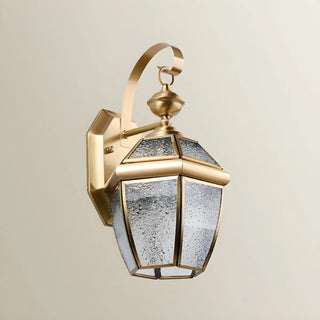 Classic Lantern Gold Glass External LED Wall Lamp Zawala Image - 15