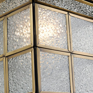 Classic Lantern Gold Glass External LED Wall Lamp Zawala Image - 16