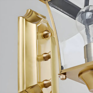 Classic Lantern Gold Glass External LED Wall Lamp Zawala Image - 18