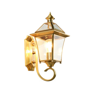 Classic Lantern Gold Glass External LED Wall Lamp Zawala Image - 8