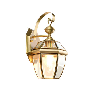Classic Lantern Gold Glass External LED Wall Lamp Zawala Image - 9