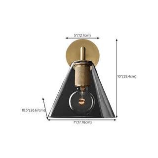 ZOWALA - Modern Metal Clear Glass Vanity Light #size