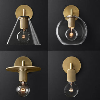 ZOWALA - Modern Metal Clear Glass Vanity Light Image - 6