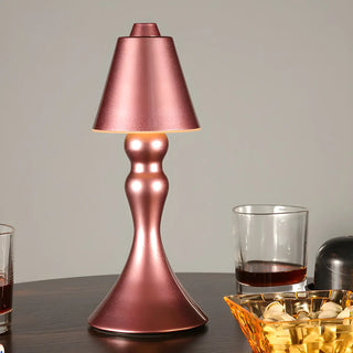 Creative Luxury Golden Tapered Metal Bedside Table Lamp Zawala Image - 2