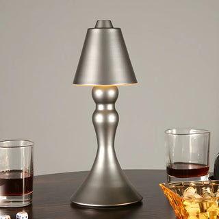 Creative Luxury Golden Tapered Metal Bedside Table Lamp Zawala Image - 3
