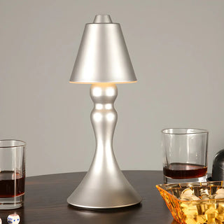 Creative Luxury Golden Tapered Metal Bedside Table Lamp Zawala Image - 4