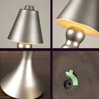 Creative Luxury Golden Tapered Metal Bedside Table Lamp Zawala Image - 8