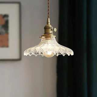 ZOWALA - Classic Simplicity Cone Glass Pendant Ceiling Pendant Light Image - 1