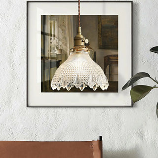 ZOWALA - Classic Simplicity Cone Glass Pendant Ceiling Pendant Light Image - 2