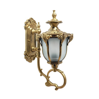 Brass Finish Rustic Trophies External Metal Wall Sconce Zawala Image - 4