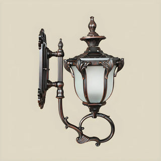 Brass Finish Rustic Trophies External Metal Wall Sconce Zawala Image - 7