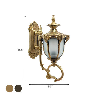 Brass Finish Rustic Trophies External Metal Wall Sconce Zawala #size
