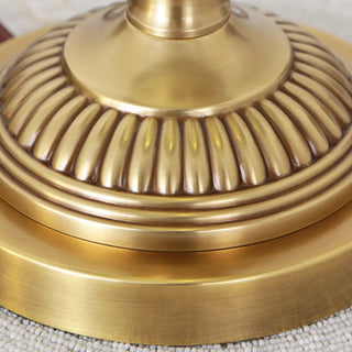 Elegant Green Fabric Shade Vase Base Bedside Table Lamp Zawala Image - 11